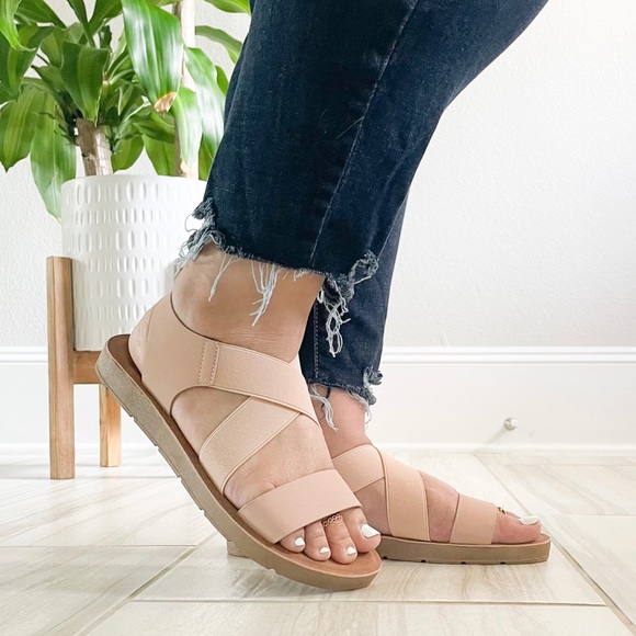 J. Mark Nude Stretch Sandals Form-901 - Picture 8 of 9